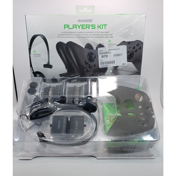 Gaming Accessory Kit for Xbox One Headset Dual Dock 2 Battery Pack Cable 8 Piece - Picture 3 of 8